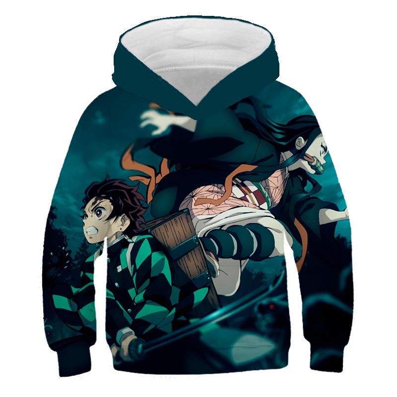 Jungen Dämon Slayer Hoodie Kinder Mit Kapuze Kleidung Kinder Langarm Tops Neue Anime Serie Cartoon Mode Kleidung 130 von Joom DACH