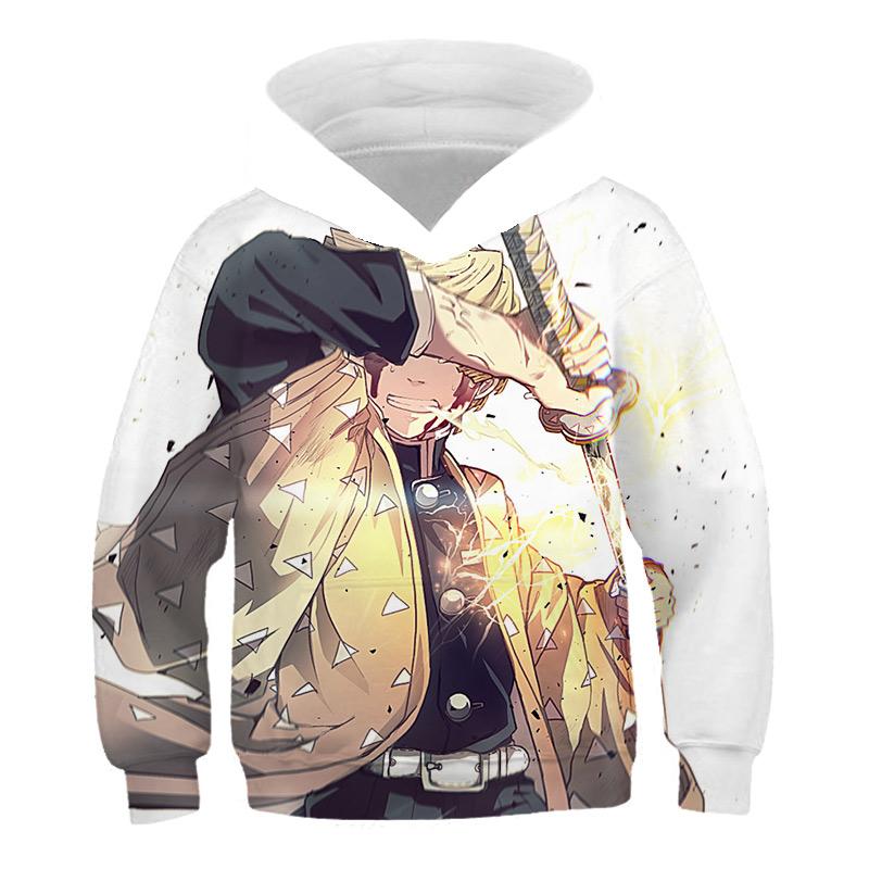 Jungen Dämon Slayer Hoodie Kinder Mit Kapuze Kleidung Kinder Langarm Tops Neue Anime Serie Cartoon Mode Kleidung 140 von Joom DACH