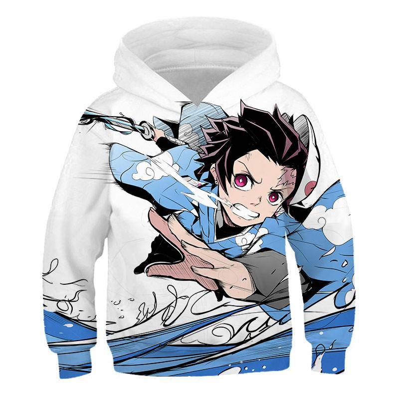 Jungen Dämon Slayer Hoodie Kinder Mit Kapuze Kleidung Kinder Langarm Tops Neue Anime Serie Cartoon Mode Kleidung 140 von Joom DACH