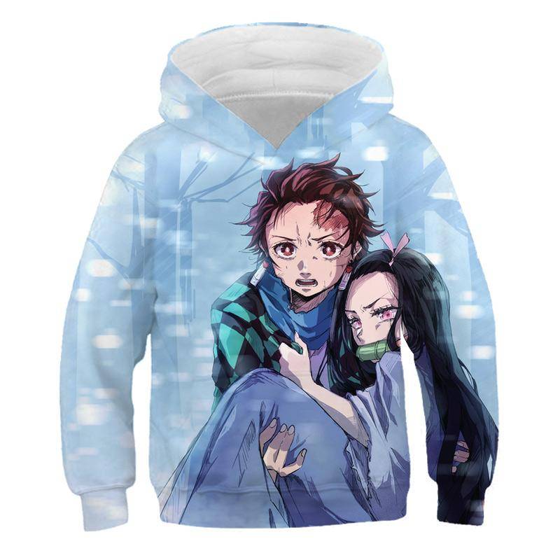 Jungen Dämon Slayer Hoodie Kinder Mit Kapuze Kleidung Kinder Langarm Tops Neue Anime Serie Cartoon Mode Kleidung 140 von Joom DACH