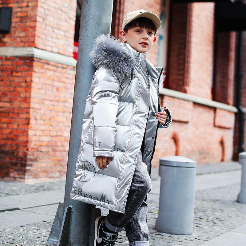 Jungen Daunen Baumwolljacke Winterkleidung Kinder Mittellange bis lange dicke Jacke 170 von Joom DACH