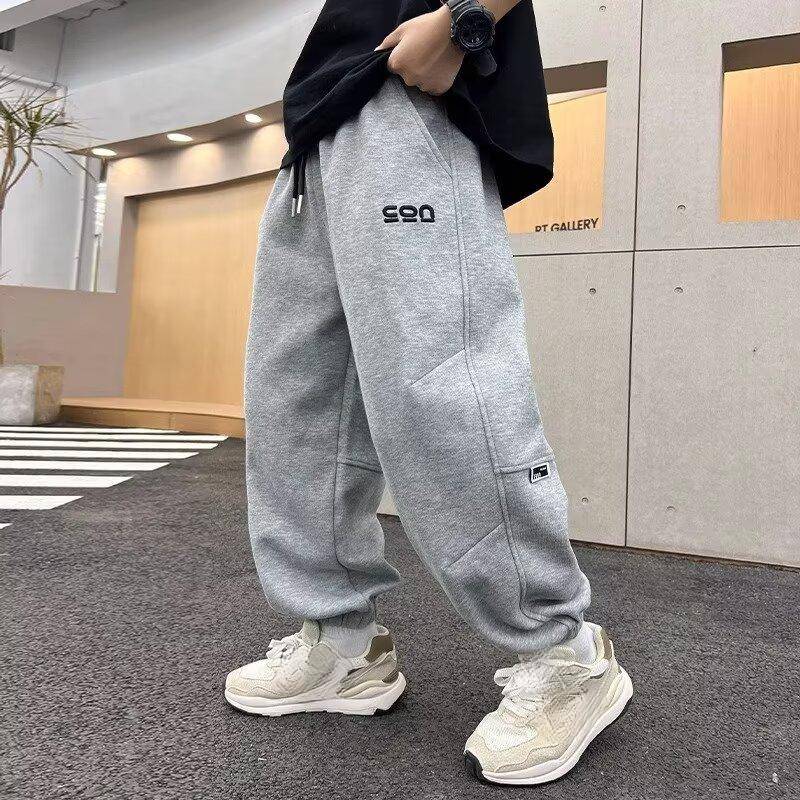 Jungen Jogginghose Frühling und Herbst neue Flut hübsche modische Herbst Kinderhose Jungen Jogginghose Kinder Herbstkleidung 150 graue von Joom DACH