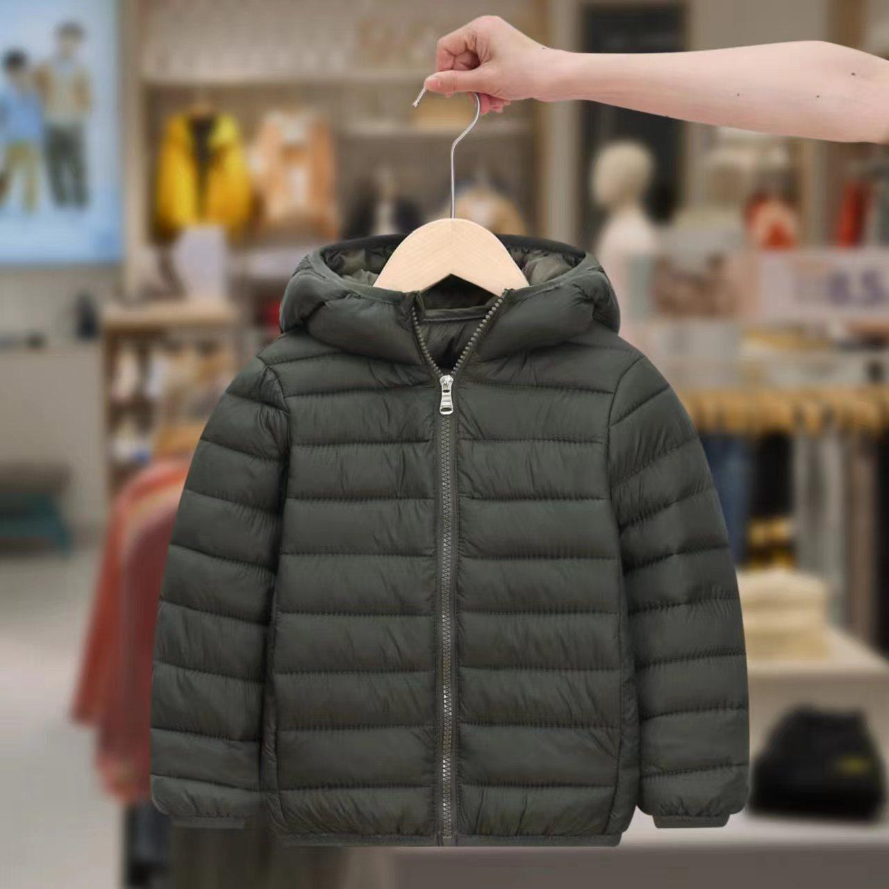 Jungen Leichte Daunenjacke Kinder Mädchen Winter Herbst Baumwollmantel Warme Kapuzenoberbekleidung Teen Sport Freizeitkleidung 160 dunkelgrau von Joom DACH