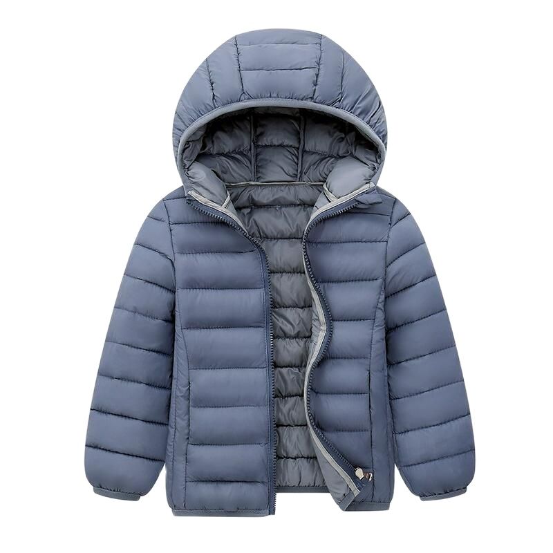 Jungen Leichte Daunenjacke Kinder Mädchen Winter Herbst Baumwollmantel Warme Kapuzenoberbekleidung Teen Sport Freizeitkleidung 160 licht grau von Joom DACH