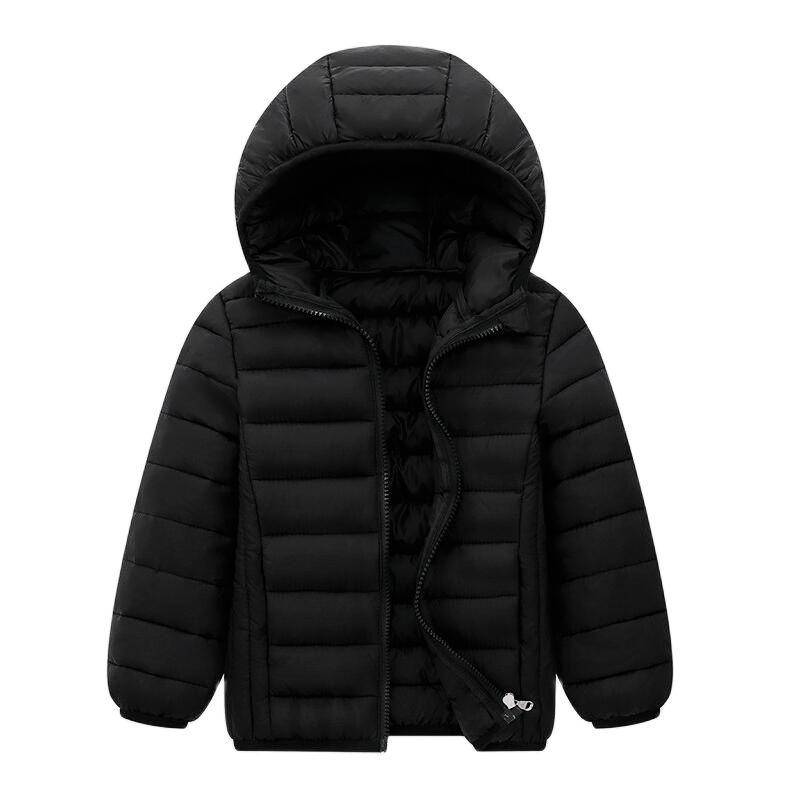 Jungen Leichte Daunenjacke Kinder Mädchen Winter Herbst Baumwollmantel Warme Kapuzenoberbekleidung Teen Sport Freizeitkleidung 160 schwarz von Joom DACH