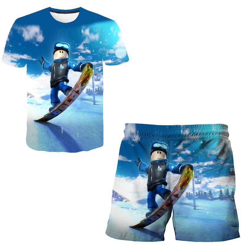 Jungen Mädchen 3D Gedruckt Sommer Kurzarm Kinder Kleidung Mode T Shirts Kurze Hosen Sets Für Kinder 4 6 8 10 12 14 jahre Alt 100 von Joom DACH