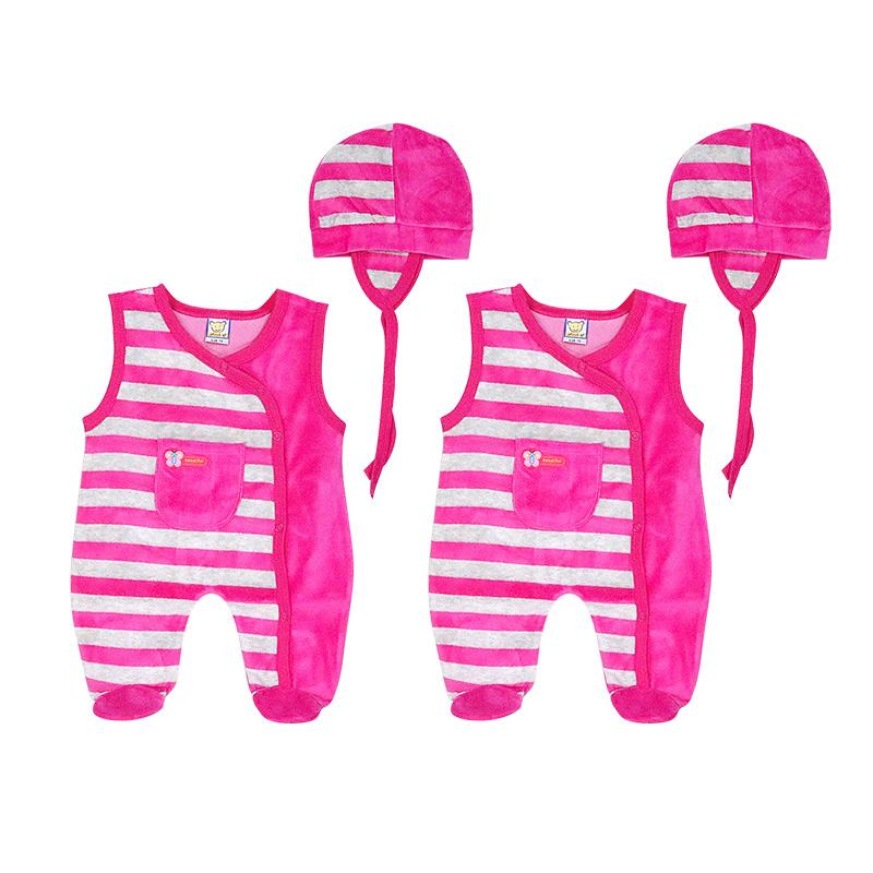 Jungen Mädchen Baby Ärmellos Einteiler Neugeborenen Strampler Tragen Eine Mütze Winter Frühling Fleece Hot Footie Mit Knopf Baumwolle Hot Pants 74 hellrosa von Joom DACH