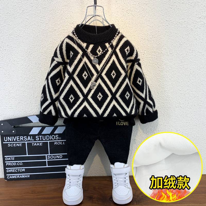Jungen Plüschpullover Winter Baby Strickpullover Jacke Frühling und Herbst Basic Oberteil Kinder Dickwollpullover 130 Jungen Plüschpullover Winter Baby Strickpullover Jacke Frühling und Herbst Basic Oberteil Kinder Dickwollpullover 130 von Joom DACH