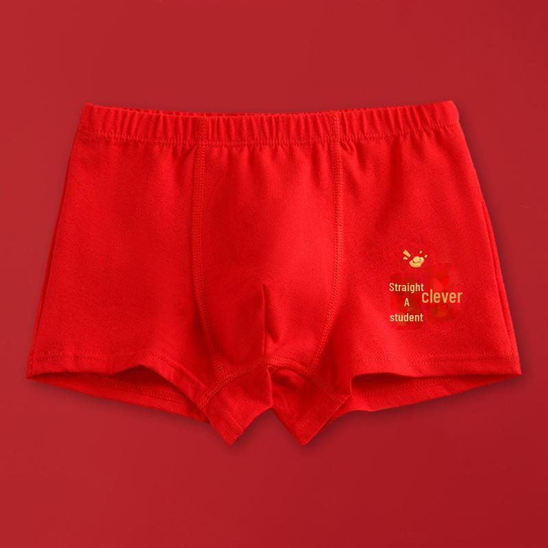 Jungen Rote Baumwoll-Boxershorts - Benming Jahr Design XL height 115-125 cm 38-48 kg von Joom DACH