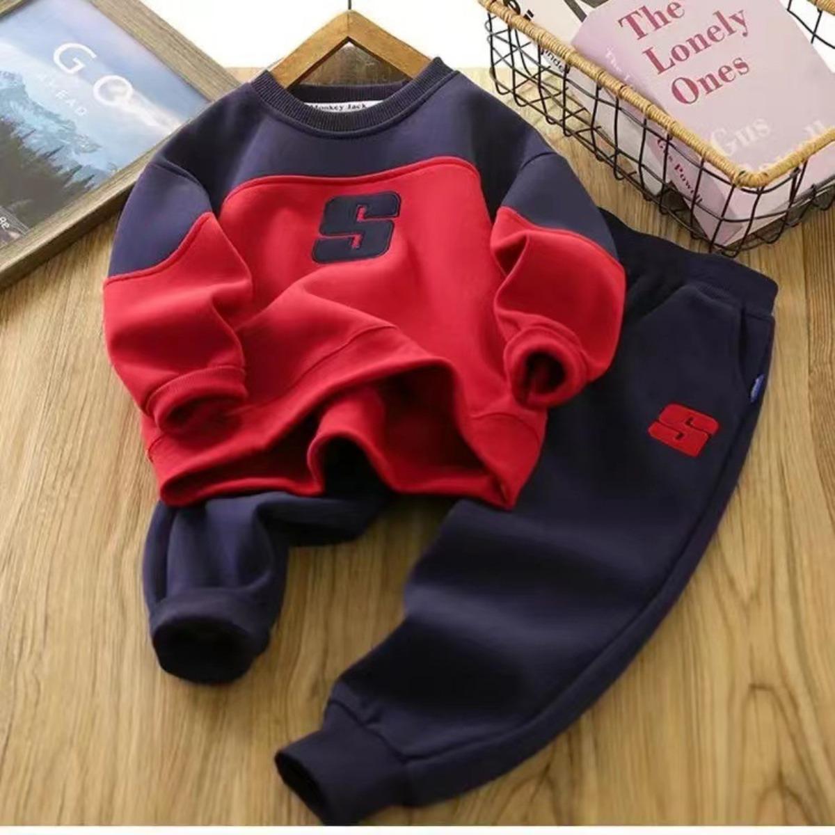 Jungen Set Frühling und Herbst Hoodie, Neue Kinder Freizeit Frühjahrskleidung, Jungen Sportbekleidung Zweiteiliges Set 150cm Jungen Set Frühling und Herbst Hoodie, Neue Kinder Freizeit Frühjahrskleidung, Jungen Sportbekleidung Zweiteiliges Set 150cm von Joom DACH