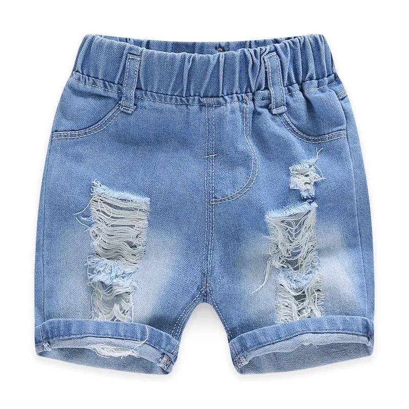 Jungen-Shorts, Sommer-Kinderjeans, Fünf-Punkt-Hosen, mittlere und kleine Kinder-Freizeithosen, hübsche Baby-Shorts 90 von Joom DACH