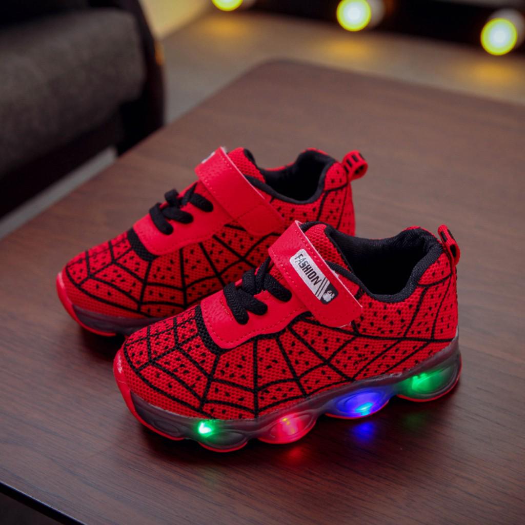 Jungen Sneaker Mädchen Kinder Led Schuhe Mit Lichter Sneaker 2020 Frühling Herbst Schuhe Kinder Kleinkind Baby Mädchen Schuhe 24 rot von Joom DACH