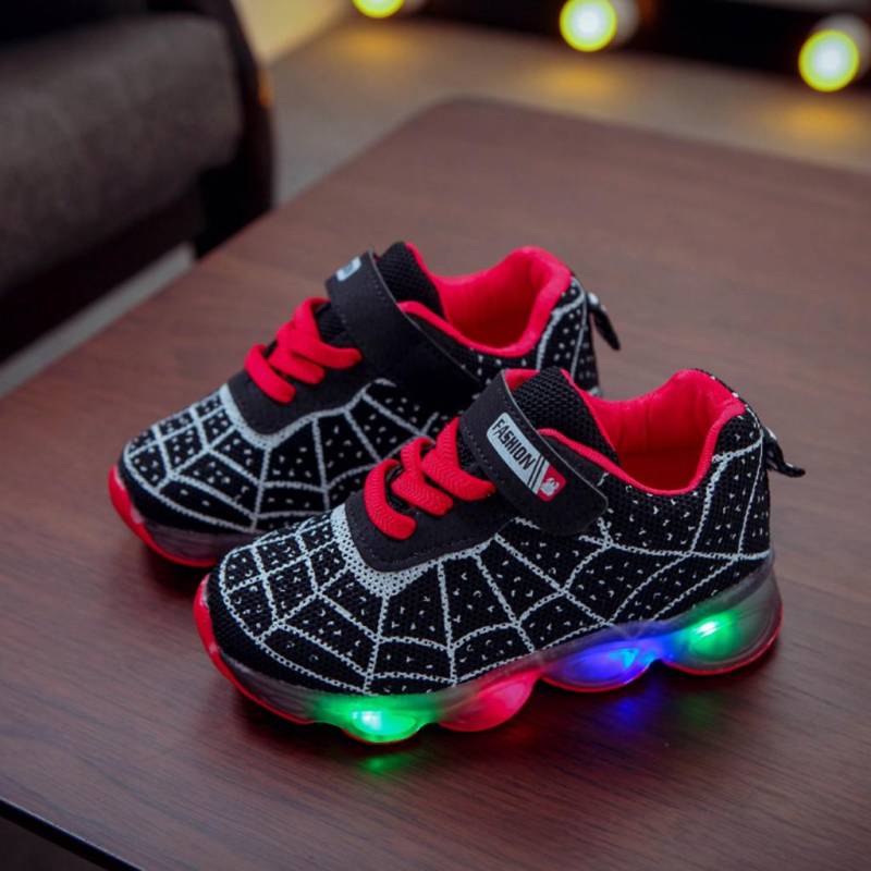 Jungen Sneaker Mädchen Kinder Led Schuhe Mit Lichter Sneaker 2020 Frühling Herbst Schuhe Kinder Kleinkind Baby Mädchen Schuhe 31 schwarz von Joom DACH