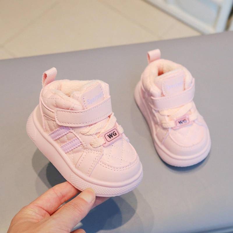 Jungen und Mädchen Kurze Stiefel Kinderschuhe Kleinkindschuhe Plus Samt Warm Kinderschuhe 22 rosa von Joom DACH