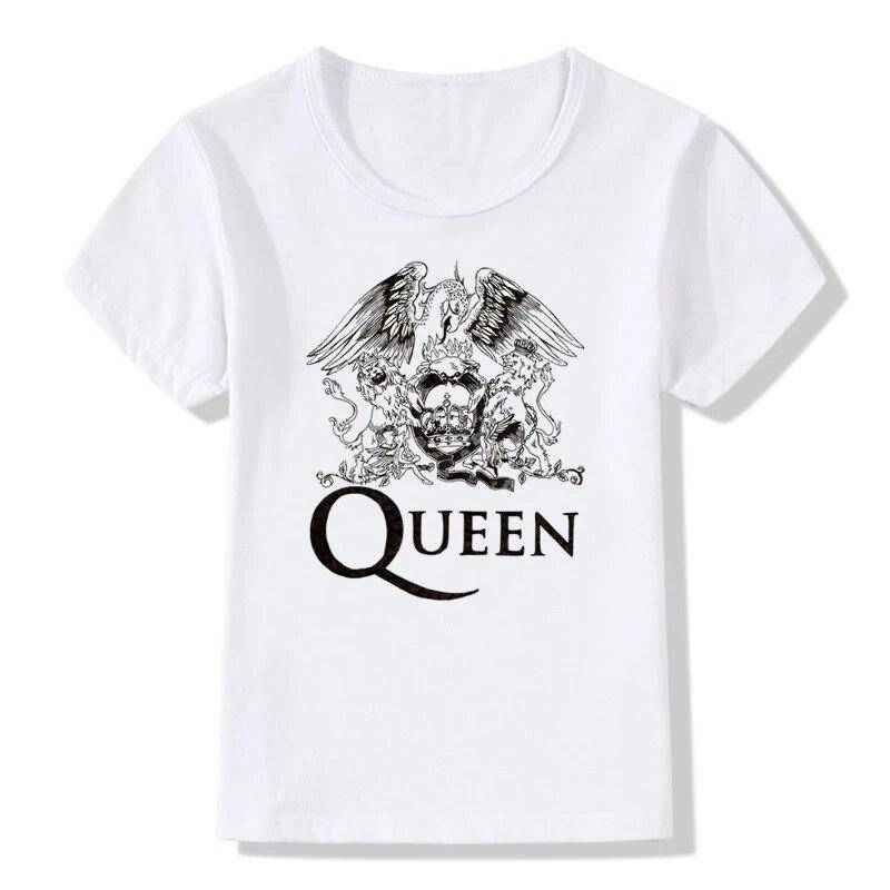 Jungen & Mädchen Print T-Shirt Kinder Heavy Rock Top Band Queen T Shirt Kinder Tops Baby Casual Kleidung 9T von Joom DACH