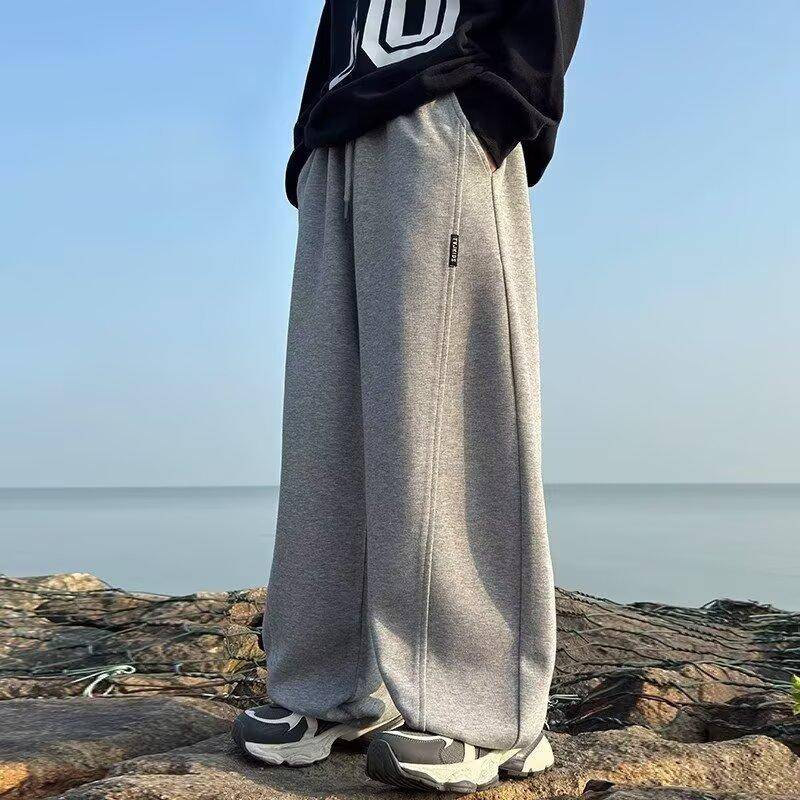 Jungenhosen Frühling und Herbst 2025 Neu Kinder Herbst Sporthosen Große Jungen Herbst Sweatpants Stilvolle Weitbeinhosen Trendig 150 graue von Joom DACH