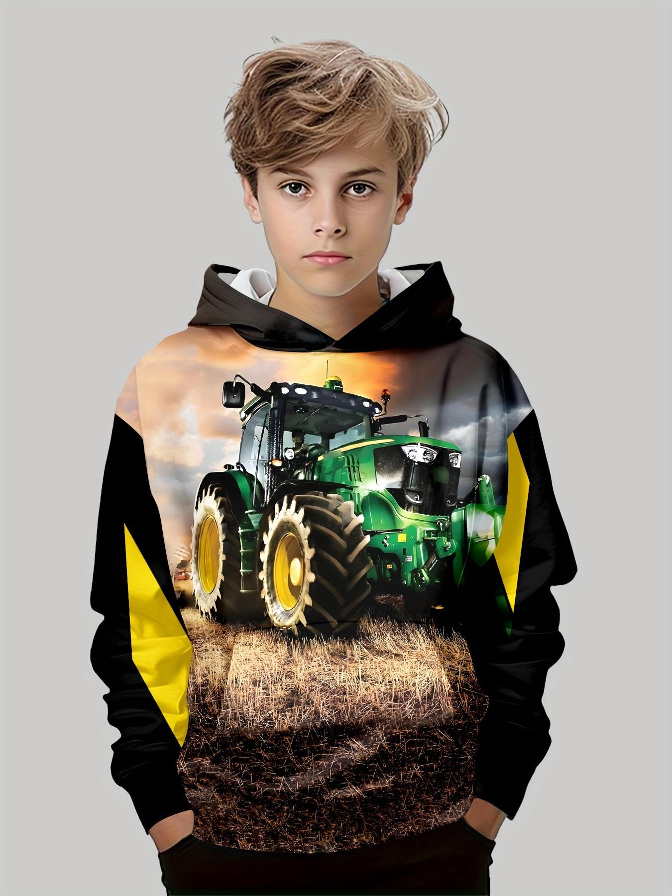 Jungenkleidung Langarm-T-Shirt für Mädchen Cartoon-Kapuzenpullover für Kinder Auto-Aufdruck Herbst-Kinderkleidung Unisex-Mode-Oberteile 120 von Joom DACH