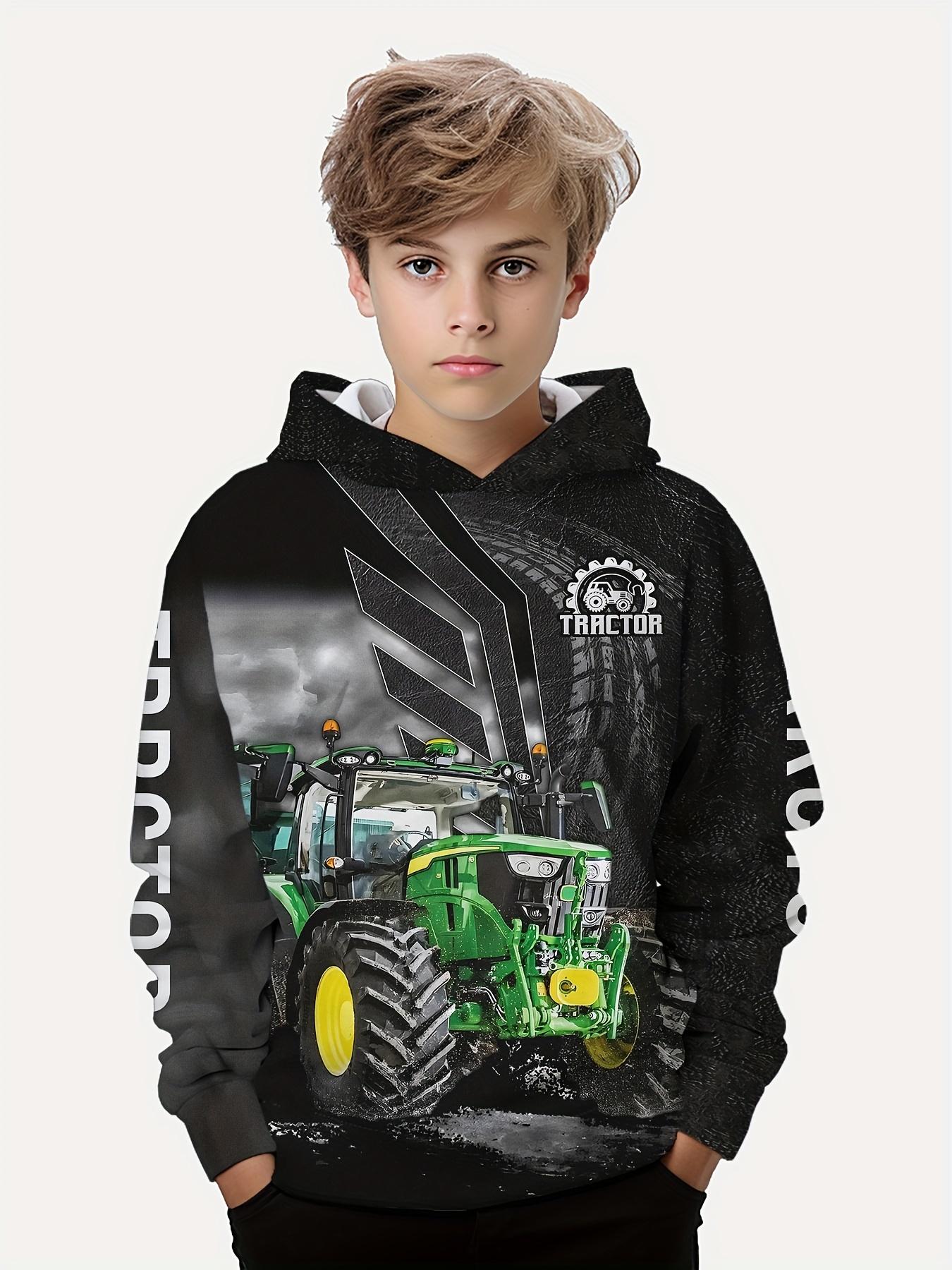 Jungenkleidung Langarm-T-Shirt für Mädchen Cartoon-Kapuzenpullover für Kinder Auto-Aufdruck Herbst-Kinderkleidung Unisex-Mode-Oberteile 160 von Joom DACH