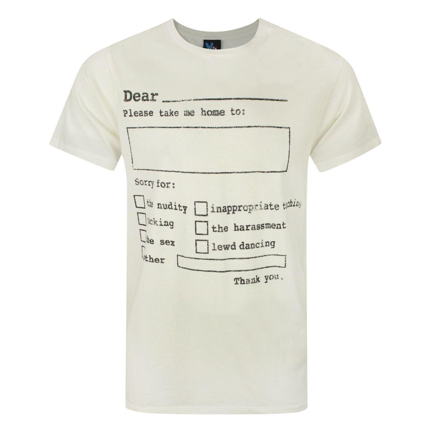 Junk Food Herren-T-Shirt „Please Take Me Home“. S creme von Joom DACH