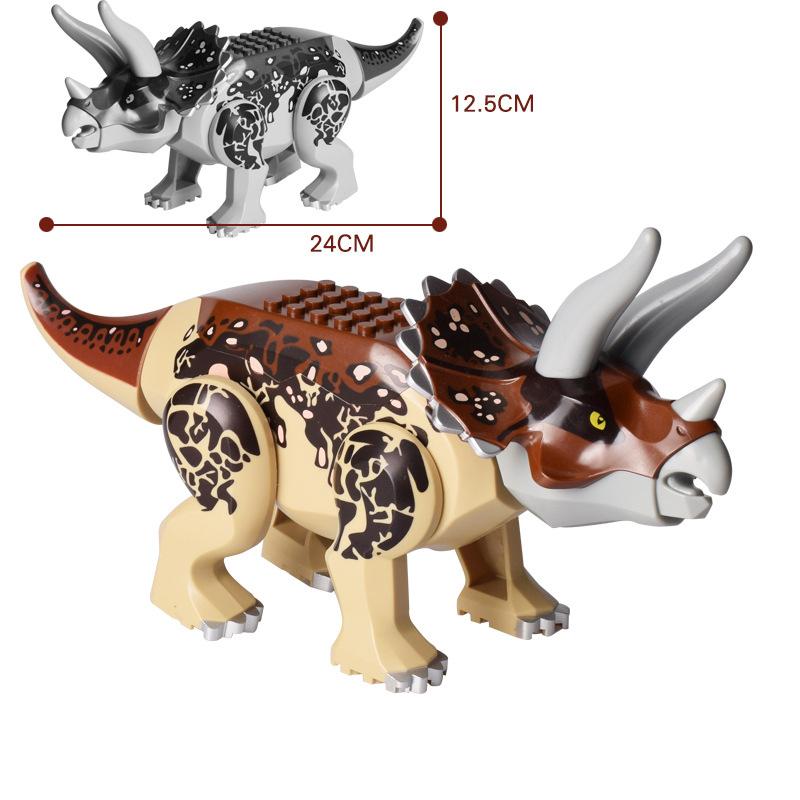Jurassic Dino World Große Dinosaurier Figuren Bausteine Velociraptor T-Rex Triceratops Indominus Rex Spielzeug für Kinder von Joom DACH
