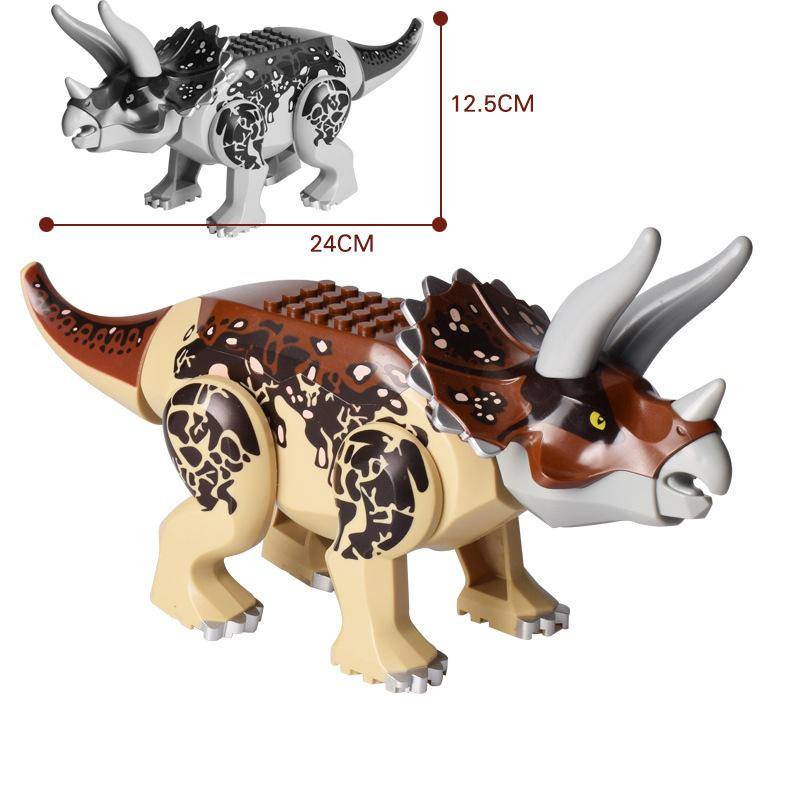 Jurassic Dino World Große Dinosaurier Figuren Bausteine Velociraptor T-Rex Triceratops Indominus Rex Spielzeug für Kinder von Joom DACH