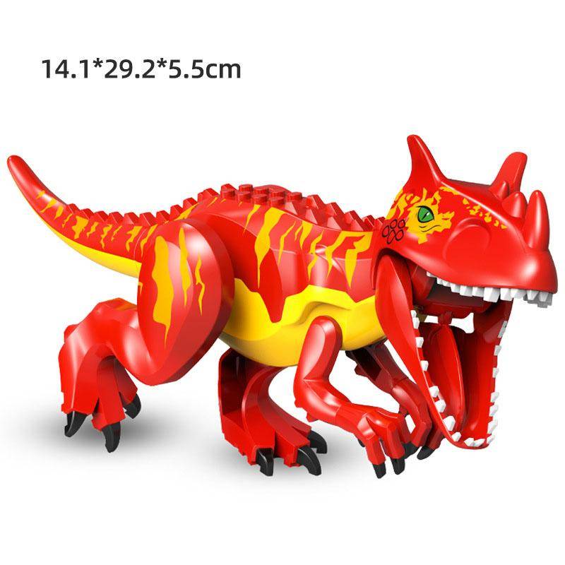 Jurassic Dino World Große Dinosaurier Figuren Bausteine Velociraptor T-Rex Triceratops Indominus Rex Spielzeug für Kinder von Joom DACH