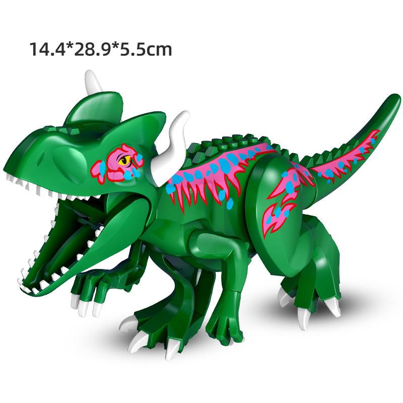 Jurassic Dino World Große Dinosaurier Figuren Bausteine Velociraptor T-Rex Triceratops Indominus Rex Spielzeug für Kinder von Joom DACH