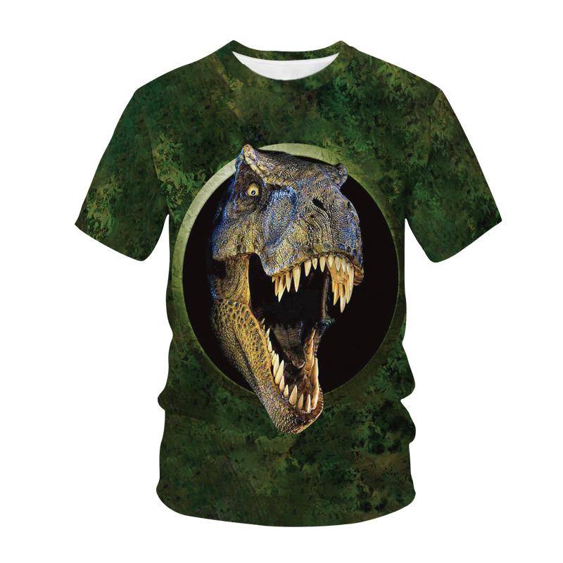 Jurassic Park Dinosaurier 3D Druck Kinder T-Shirt Sommer Mode Casual T-Shirt Jungen Mädchen Unisex Kinder Kleidung T-Shirt Tops 110 von Joom DACH