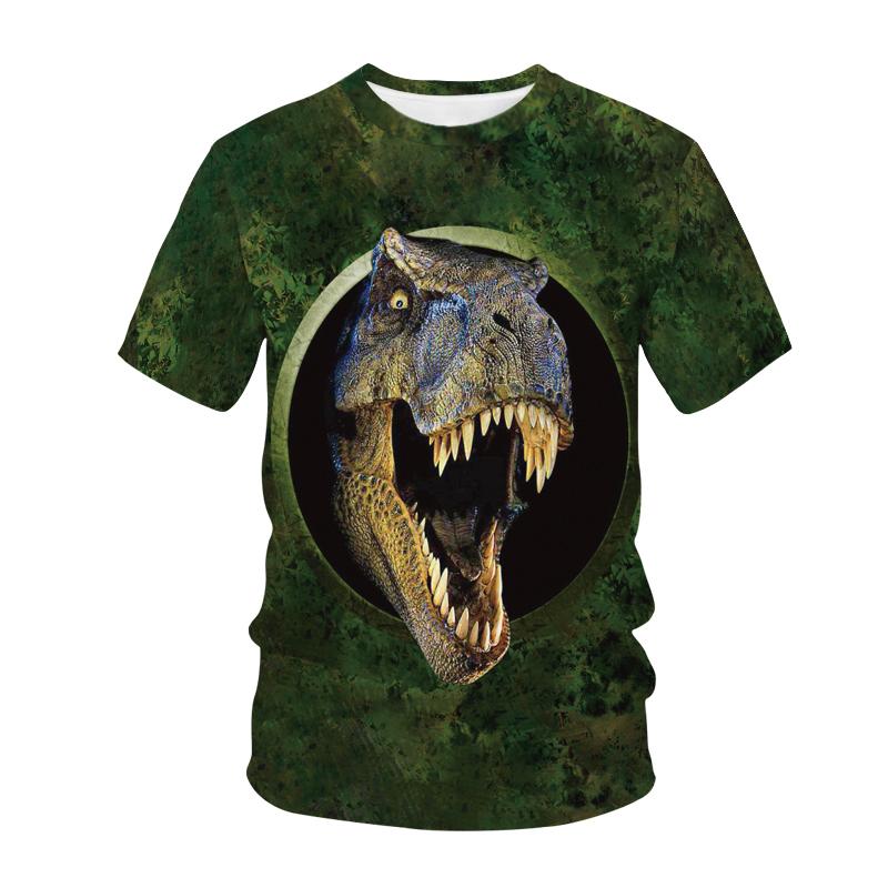 Jurassic Park Dinosaurier 3D Druck Kinder T-Shirt Sommer Mode Casual T-Shirt Jungen Mädchen Unisex Kinder Kleidung T-Shirt Tops 150 von Joom DACH