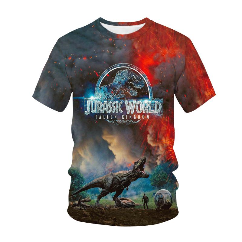 Jurassic Park Dinosaurier 3D Druck Kinder T-Shirt Sommer Mode Casual T-Shirt Jungen Mädchen Unisex Kinder Kleidung T-Shirt Tops 160 von Joom DACH