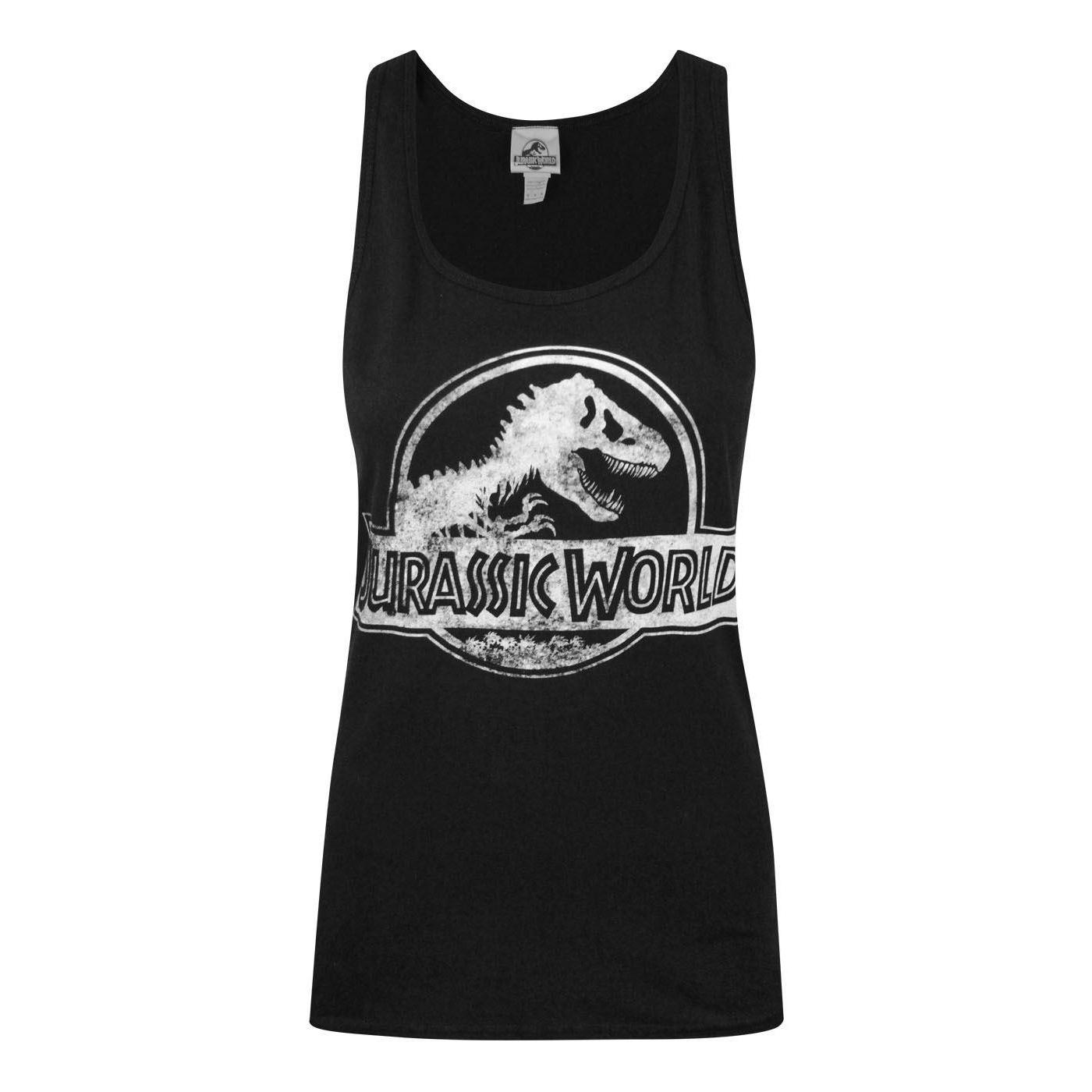 Jurassic World Damen-Tanktop mit Distressed-Logo XL schwarz von Joom DACH