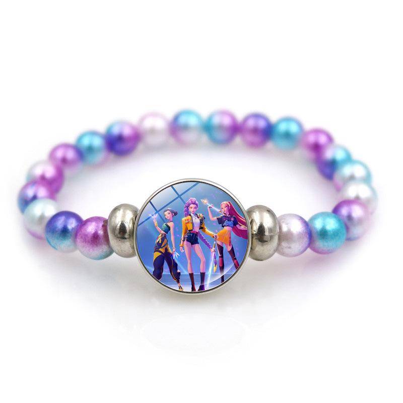 K-Pop Dämonenjäger Armbänder Mädchen Mode Perlenarmband Niedliche Cartoon Figur Schmuck Accessoires Kinder Weihnachtsgeschenk Spielzeug von Joom DACH