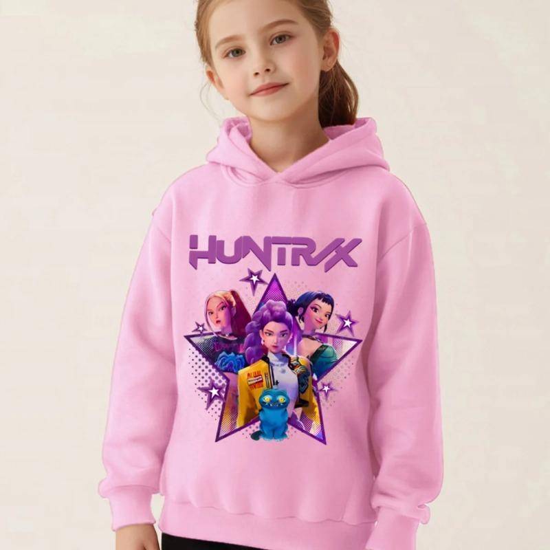 K-Pop Dämonenjäger Hoodies Mädchen Dünnes Kapuzensweatshirt Herbst Trainingsanzug Kapuze Sportbekleidung Langarm Pullover Kinderkleidung 120 von Joom DACH