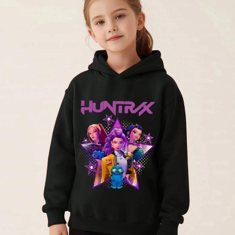 K-Pop Dämonenjäger Hoodies Mädchen Dünnes Kapuzensweatshirt Herbst Trainingsanzug Kapuze Sportbekleidung Langarm Pullover Kinderkleidung 120 von Joom DACH