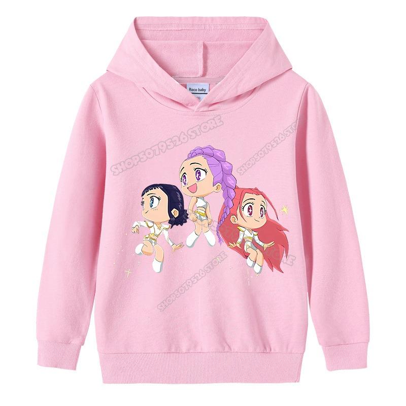 K-Pop Dämonenjäger Hoodies Mädchen Dünnes Kapuzensweatshirt Herbst Trainingsanzug Kapuze Sportbekleidung Langarm Pullover Kinderkleidung 130 von Joom DACH