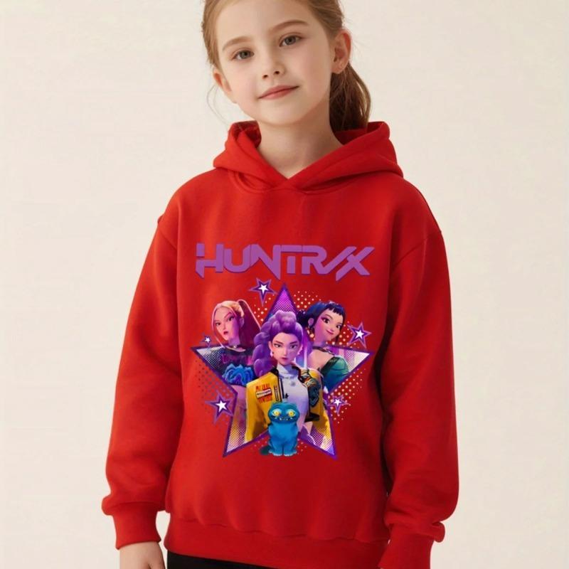 K-Pop Dämonenjäger Hoodies Mädchen Dünnes Kapuzensweatshirt Herbst Trainingsanzug Kapuze Sportbekleidung Langarm Pullover Kinderkleidung 140 von Joom DACH