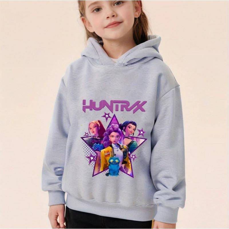 K-Pop Dämonenjäger Hoodies Mädchen Dünnes Kapuzensweatshirt Herbst Trainingsanzug Kapuze Sportbekleidung Langarm Pullover Kinderkleidung 140 von Joom DACH