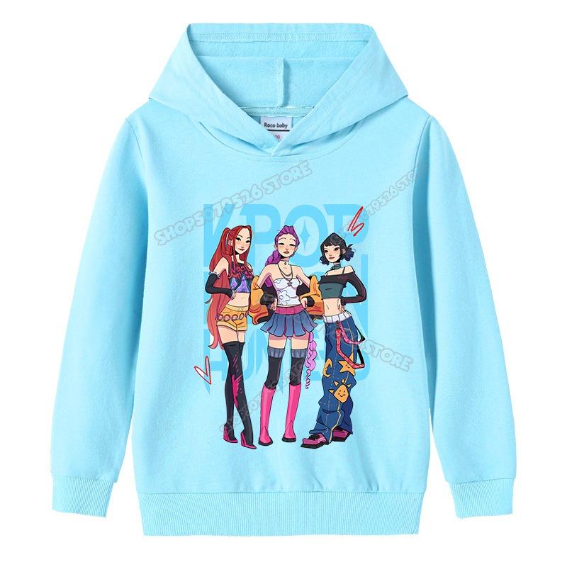 K-Pop Dämonenjäger Hoodies Mädchen Dünnes Kapuzensweatshirt Herbst Trainingsanzug Kapuze Sportbekleidung Langarm Pullover Kinderkleidung 140 von Joom DACH