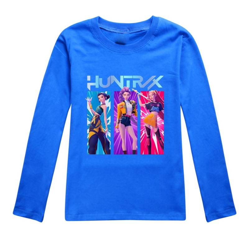 K Pop Dämonenjäger Langarm T-Shirts Rumi Mira Zoey Herbst Kinderbekleidung Niedliche Drucktops Geschenk Kinder Jungen und Mädchen Kinder Unisex T-Shirts 140 dunkelblaue von Joom DACH