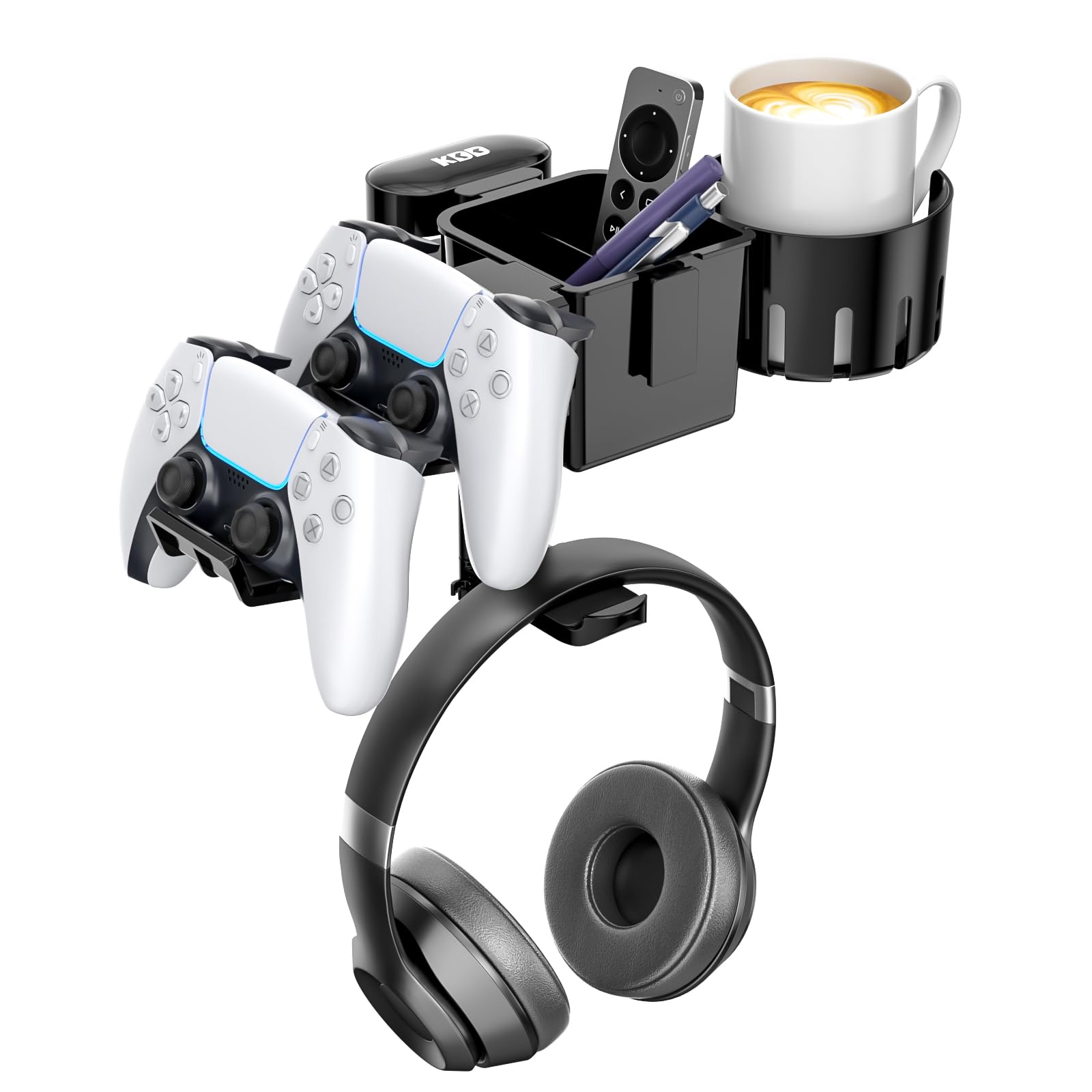 KDD 5-in-1 Schreibtisch-Kopfhörer-Controller-Stifthalter und Becheraufbewahrung für Controller und Organizer – drehbarer Ständer – abnehmbarer Halter – inklusive Halter – Desktop von Joom DACH