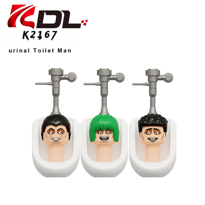 KDL822 Spiel Urinal Toilette Mini Zusammengebaute Bausteine ​​ABS Kunststoff Actionfiguren Kinder Lernspielzeug von Joom DACH