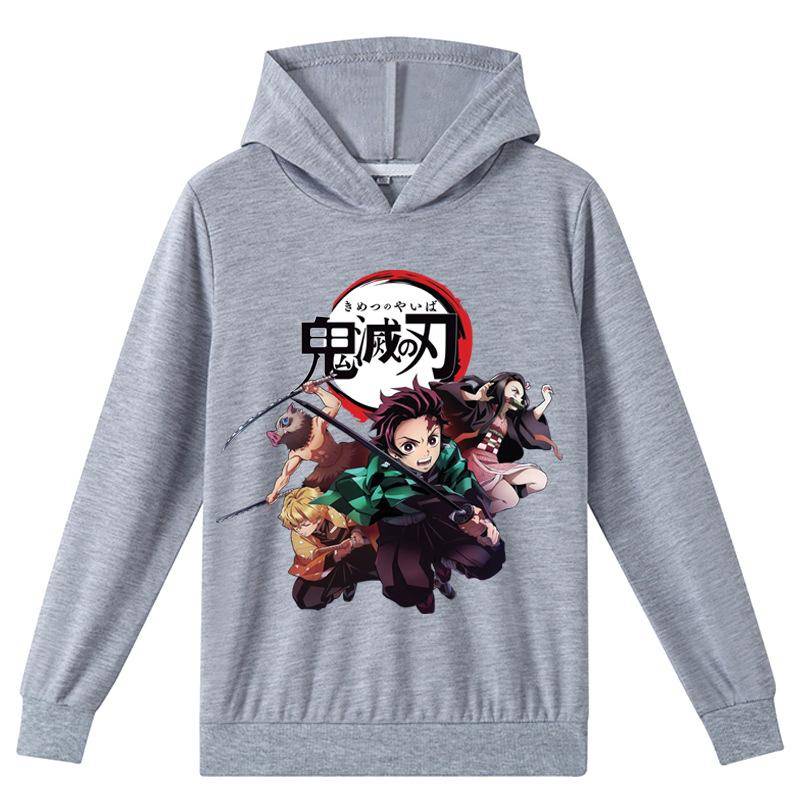 KIMETSU Unisex Kinder Kapuzenoberteile Frühling Herbst Pullover Freizeitkleidung 170cm graue von Joom DACH