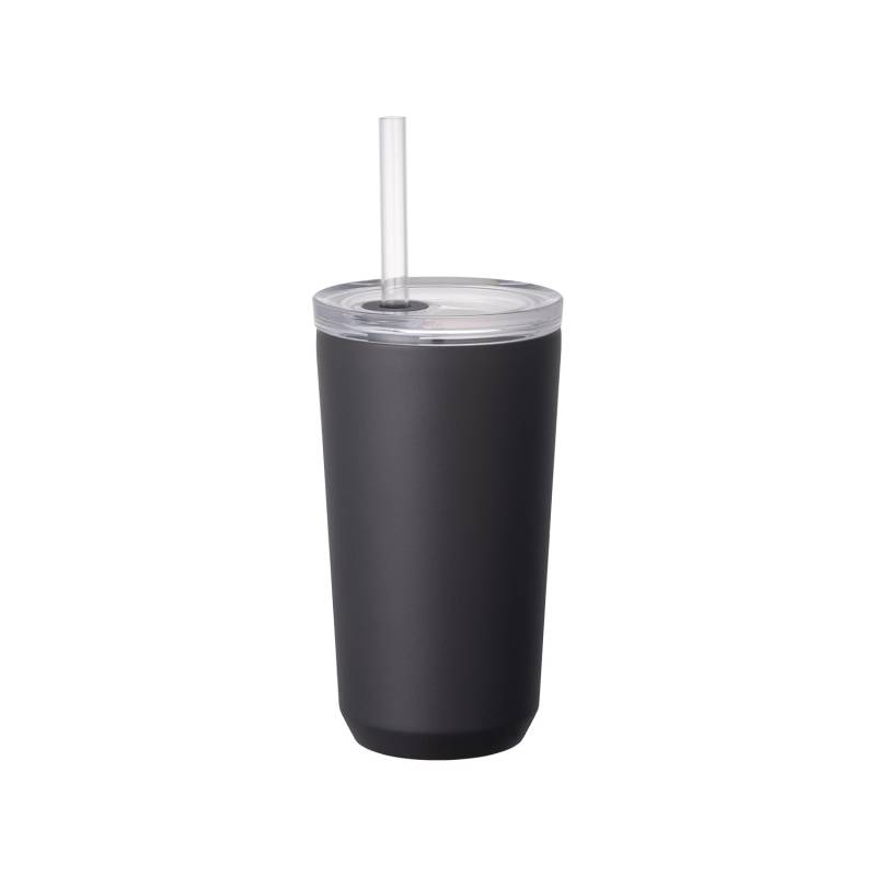 KINTO Becher 480ml mit schwarzem 20243 To-Go Strohhalm, schwarz von Joom DACH