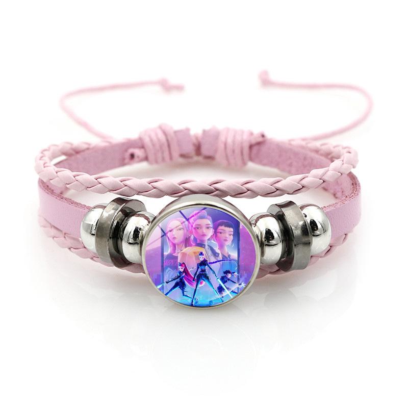 KPop Dämonenjäger Armband Cartoon Anime Cosplay Armband Gewebte Seilkette Anhänger Modeaccessoires Mädchen Peripherie für Fans von Joom DACH