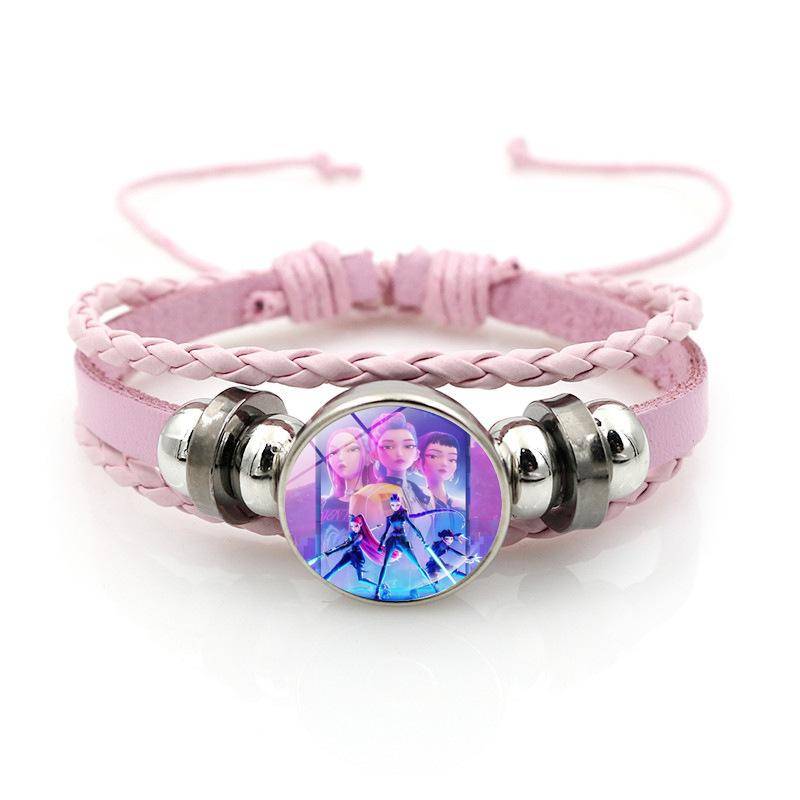 KPop Dämonenjäger Armband Cartoon Anime Cosplay Armband Gewebte Seilkette Anhänger Modeaccessoires Mädchen Peripherie für Fans von Joom DACH