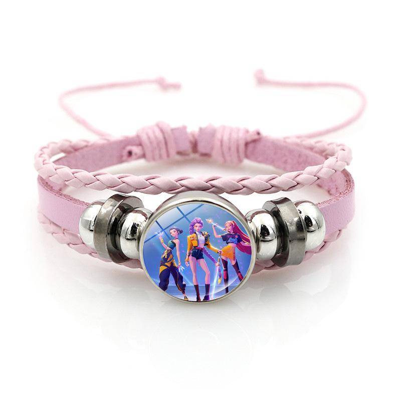 KPop Dämonenjäger Armband Cartoon Anime Cosplay Armband Gewebte Seilkette Anhänger Modeaccessoires Mädchen Peripherie für Fans von Joom DACH