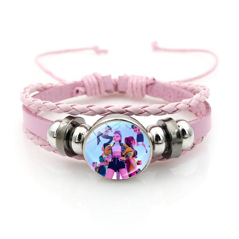 KPop Dämonenjäger Armband Cartoon Anime Cosplay Armband Gewebte Seilkette Anhänger Modeaccessoires Mädchen Peripherie für Fans von Joom DACH