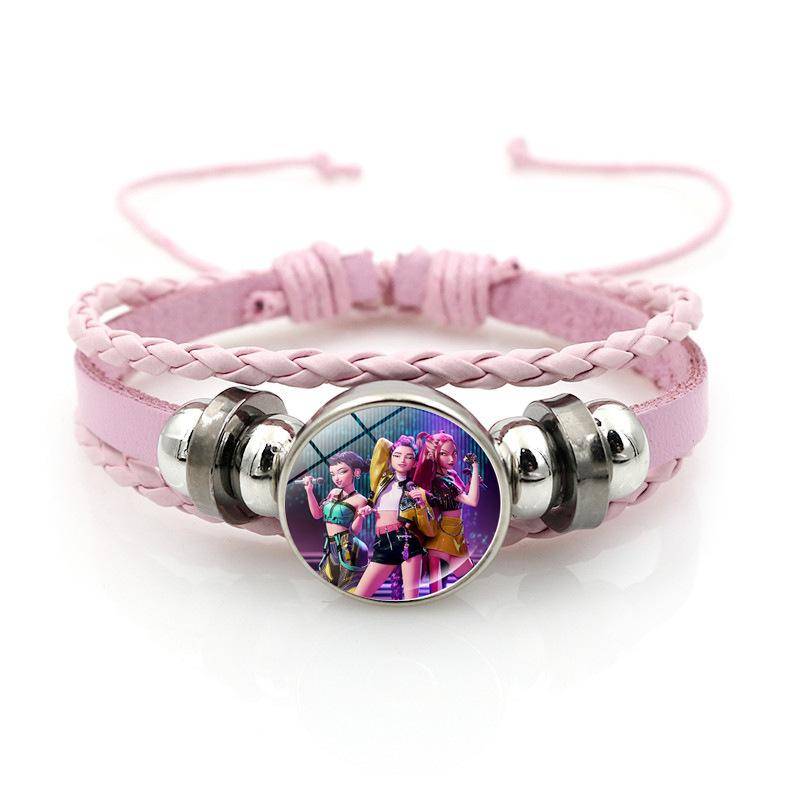 KPop Dämonenjäger Armband Cartoon Anime Cosplay Armband Gewebte Seilkette Anhänger Modeaccessoires Mädchen Peripherie für Fans von Joom DACH