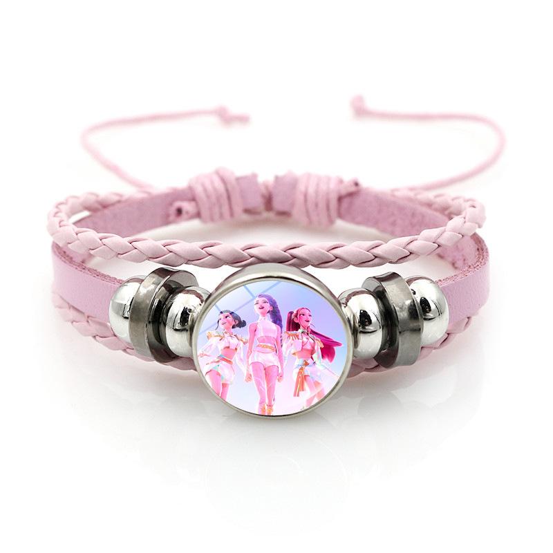 KPop Dämonenjäger Armband Cartoon Anime Cosplay Armband Gewebte Seilkette Anhänger Modeaccessoires Mädchen Peripherie für Fans von Joom DACH