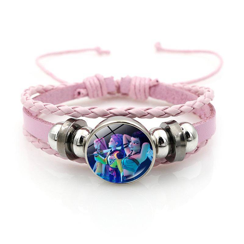 KPop Dämonenjäger Armband Cartoon Anime Cosplay Armband Gewebte Seilkette Anhänger Modeaccessoires Mädchen Peripherie für Fans von Joom DACH